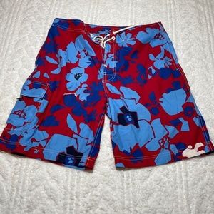 American eagle outfitters floral groovy surfer board shorts swim trunks